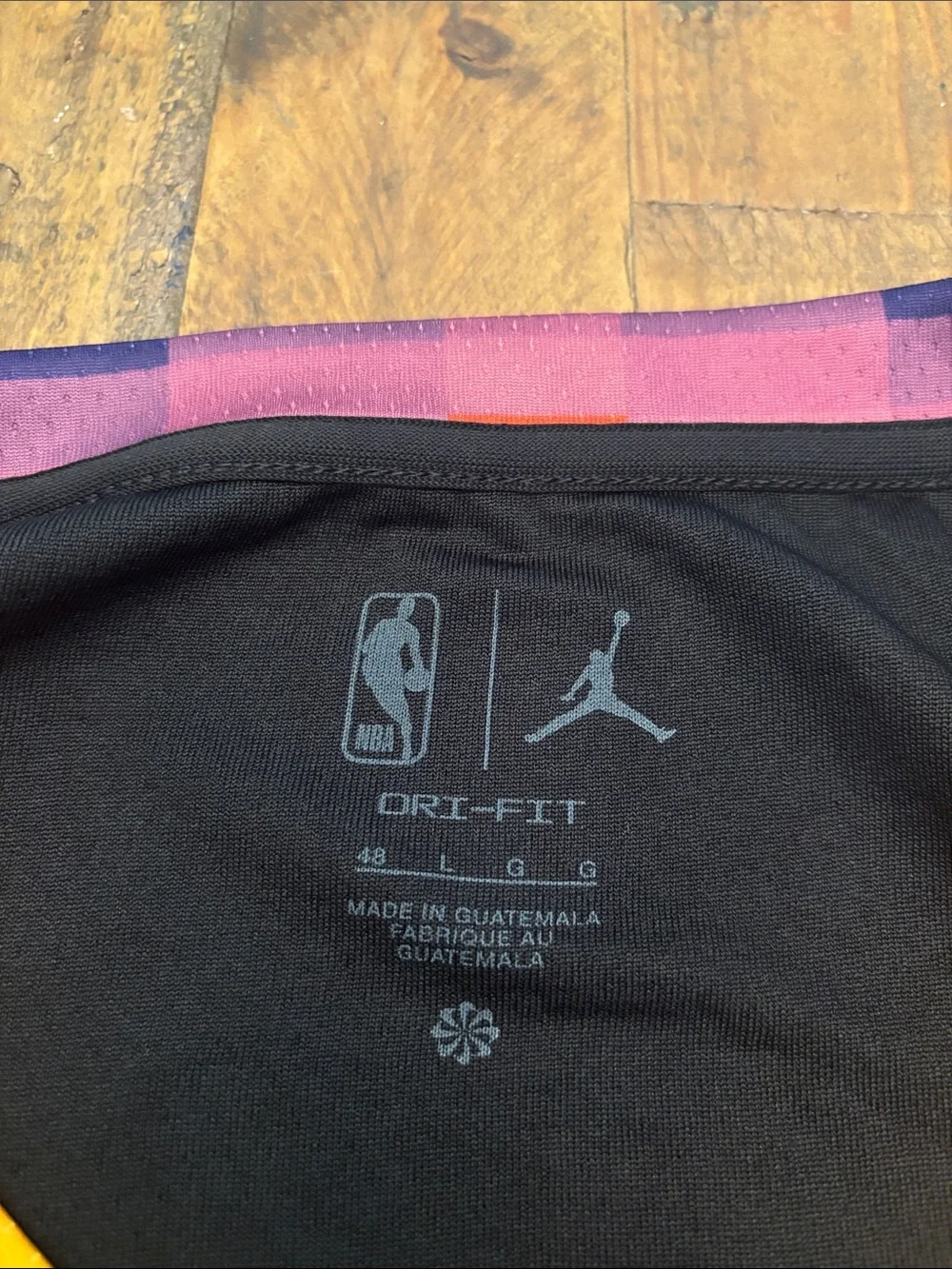 Jordan PHX #35 Black Basketball Jersey with Orange and Purple Accents